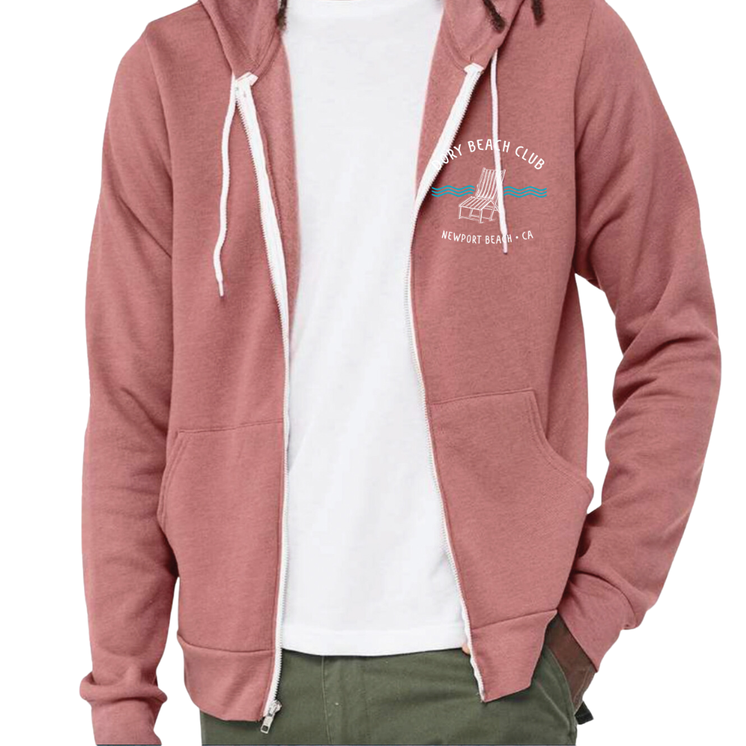 Muave Dory Beach Club Zip Up Hoodie